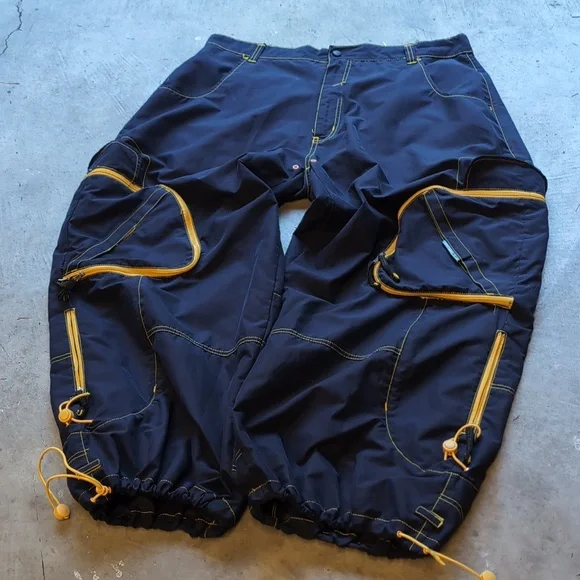 Macgear Vintage Y2K Rave Blue w/ Yellow Detailing Pants Size 42